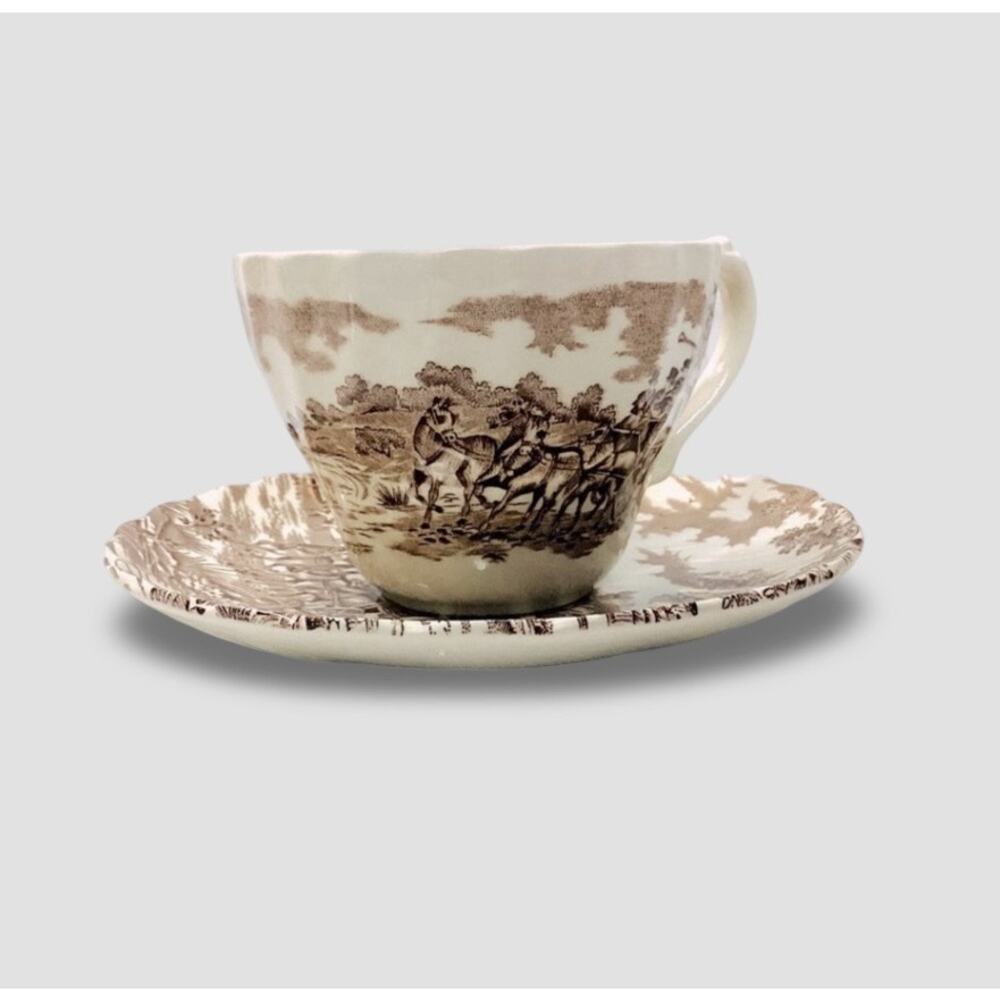 Coaching Days by Meakin - Tea Cup and Saucer Set